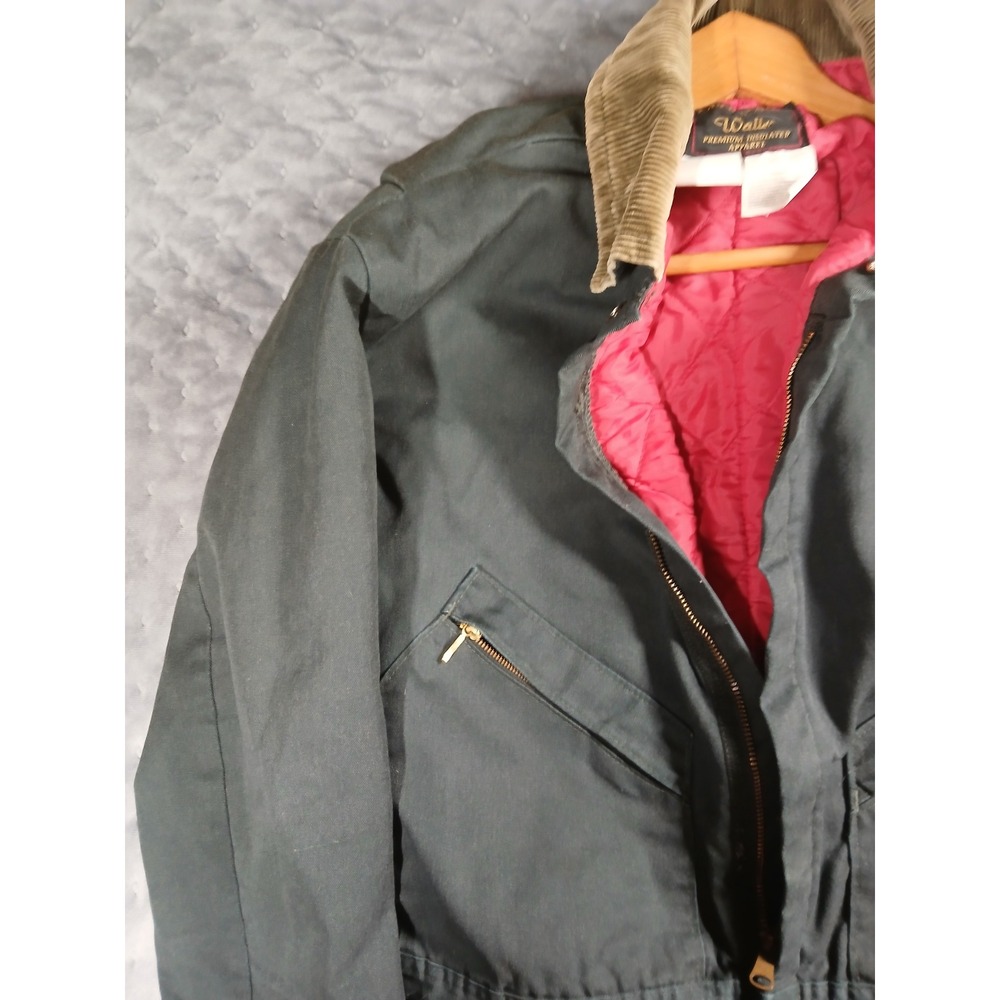Walls Zero-Zone Insulated Coveralls Mens XL Green Duck Canvas Quilted Jumpsuit - Picture 3 of 16